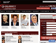 Tablet Screenshot of celebritytalentpromotions.com